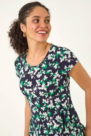 Roman Floral Hanky Hem Top
