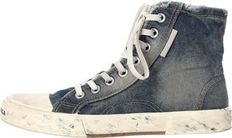Balenciaga Balenciaga Paris hoge sneakers in lichtblauwe denim