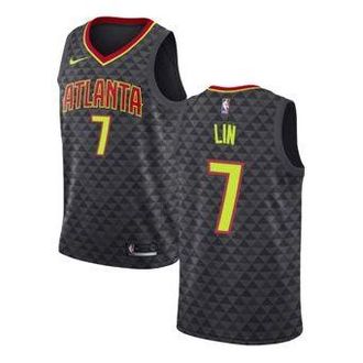 Nike NBA Large Atlanta Hawks ( SW ) Jeremy Lin No. 7 Jersey Black 864457-020