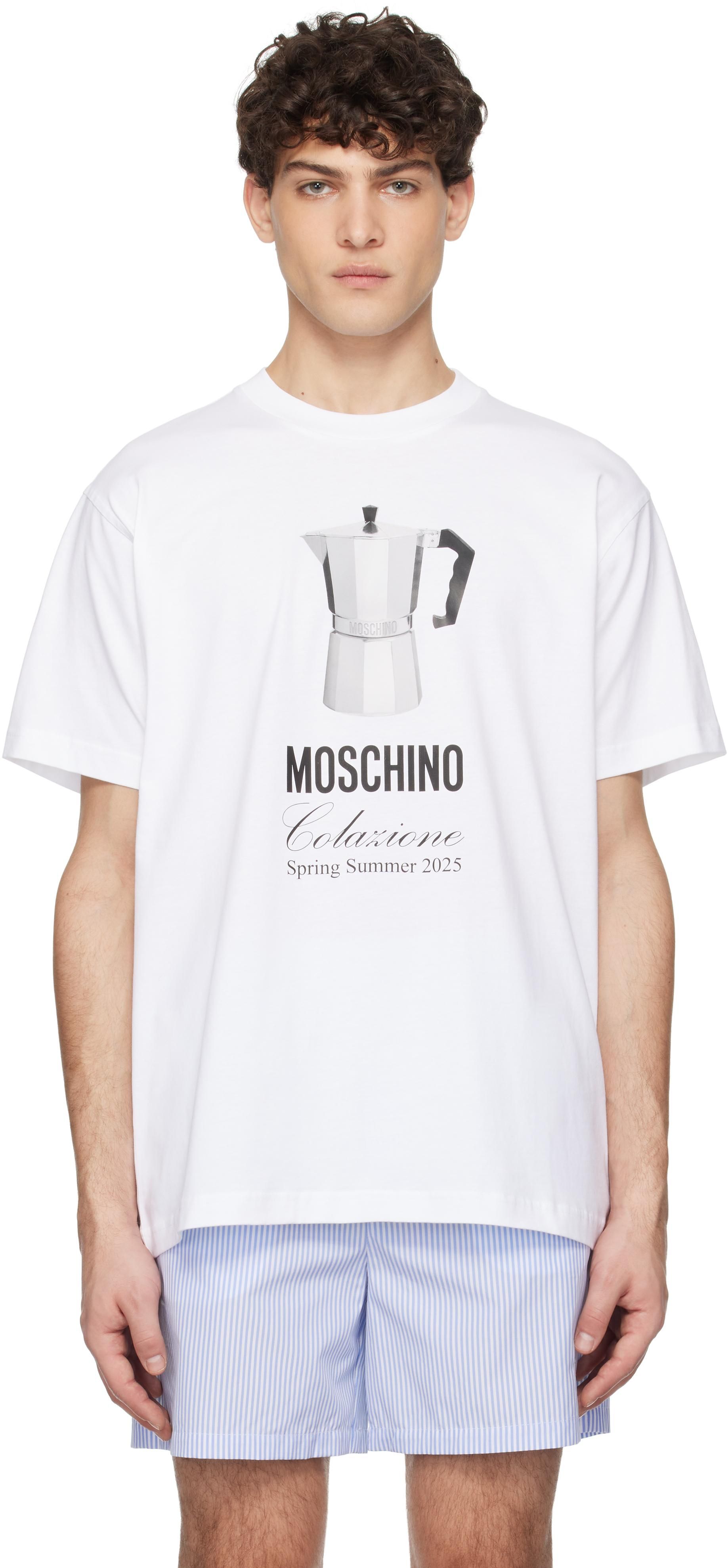 Tシャツ・カットソー MOSCHINO COUTURE Men T-shirt White 07020241 1001 Moschino Couture! Logo T-shirt | White | FARFETCH