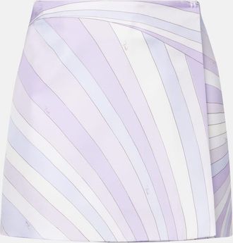 Pucci Iride silk satin wrap skirt