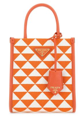 Prada Orange Symbole mini crossbody bag