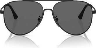 Emporio Armani Polarized Grey Pilot Mens Sunglasses EA2149D 300181 60