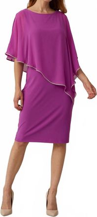 Joseph Ribkoff Layered Midi Dress In Berry