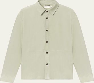 Frame Denim Mens Suede Button-Down Shirt