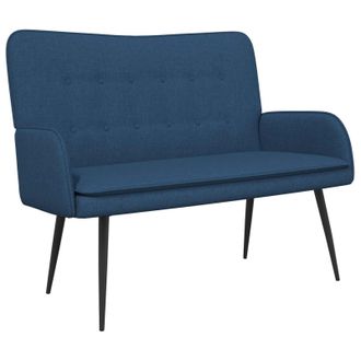 vidaXL Sof&aacute; De 2 Plazas Azul 115 X 61 X 87 Cm Tela Vidaxl