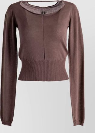 Rick Owens fine-knit cutout cropped jumper