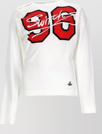 Vivienne Westwood asymmetric crew neck knitwear graphic print