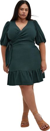City Chic Womens Dress-Katelyn, Emerald, 20 Plus