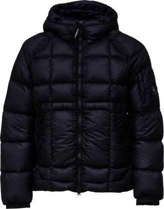 C.P. Company Hooded Down Jacket in D. D. Shell with Quilted Design