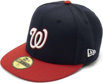 New Era Mens Washington Nationals Authentic Collection 59Fifty Fitted Hat In Navy Blue