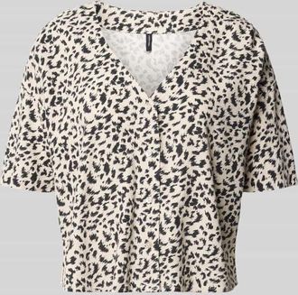 Vero Moda Boxy Fit Hemdbluse aus Viskose-Leinen-Mix Modell MYMILO in Beige, Gr&ouml;&szlig;e XS