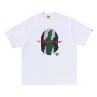 A Bathing Ape Shark Seijin Ape Head Relaxed Fit Tee White 1K30-110-328-WHITE