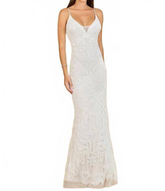 Lara Bare Back Spaghetti Straps Bridal Dress In Ivory
