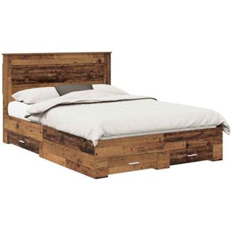 vidaXL Bed Frame with Drawer with Headboard Manual Engineered Wood vidaXL