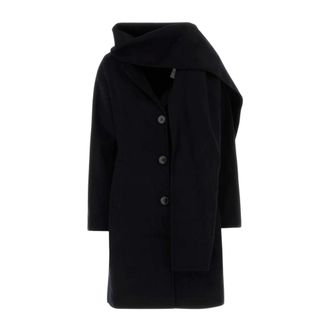 Michael Kors Abrigo Bufanda de Mezcla de Lana - Coats - Mujer - Negro - XS