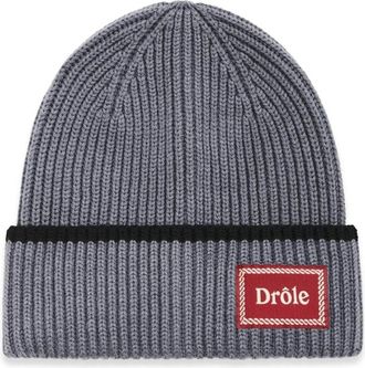 Dr&ocirc;le de Monsieur Accessoires, Heren, Grijs, ONE Size, Wol, Le Bonnet Laine Beanie