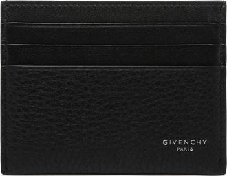 Givenchy Lederen Kaarthouder met Nerf - Heren - Portefeuilles - Zwart - ONE Size - Leer - Accessoires