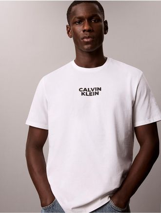 Calvin Klein Jeans Calvin Klein Mens All Caps Calvin Klein Logo Tee - White - 2XL