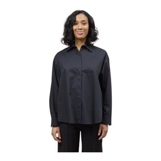 Dondup Shirts, female, Black, Size: XS Camicia over in gabardina