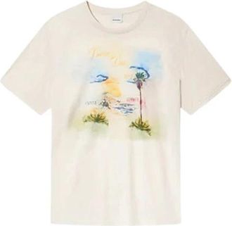 Isabel Marant Honore T-Shirt - Heren - T-shirts - Beige - XS - Katoen - Tops