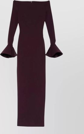 Solace London off-shoulder long-sleeve maxi dress