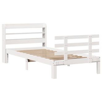 Berkfield Home Beautiful Bed Frame with Headboard without Mattress White 100x200 cm