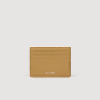 Sandro Leather logo card holder