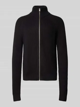 Jack & Jones Jack & Jones Cardigan mit Stehkragen und Rei&szlig;verschluss Modell PANNEL in Black, Gr&ouml;&szlig;e L