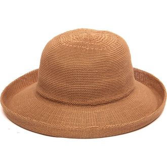 San Diego Hat Company Knit Kettle Brim Hat in Camel at Nordstrom Rack