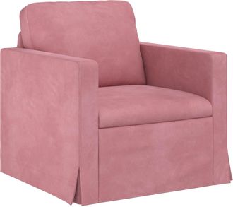 vidaXL Sof&aacute; Rosa 78 X 78 X 80 Cm Terciopelo Vidaxl