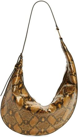 Marni Small Dot Python Print Hobo Bag in Amber at Nordstrom