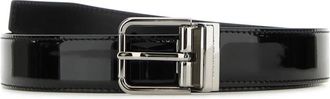 Dolce & Gabbana Logo-vrije Lak Riem - Heren - Riemen - Zwart - 115 CM - Leer - Accessoires