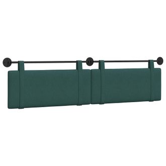 vidaXL Cabecero Colgante Verde Oscuro Tela Vidaxl
