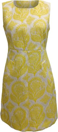 Diane Von F&uuml;rstenberg Carpreena Mini Dress in Yellow Polyester