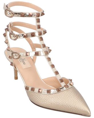 Valentino Womens Calfskin Rockstud Slingback Pump (Authentic Pre-Loved)