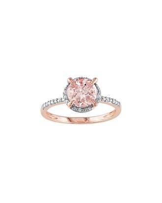 Rina Limor 10K Rose Gold 1.22 ct. tw. Diamond & Morganite Ring