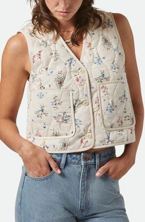 Brixton Field Floral Quilted Vest in Whitecap/hazelnut/ditsy Floral at Nordstrom Rack, Size X-Small