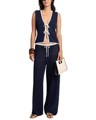 Onia Linen Tie Front Tank