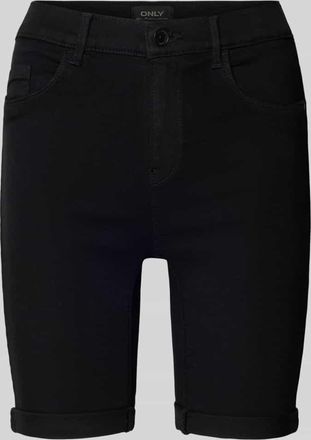 Only Slim Fit Jeansshorts mit fixiertem Umschlag Modell RAIN in Black, Gr&ouml;&szlig;e XL