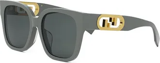 Fendi Square Full Rim Sunglasses - Gray