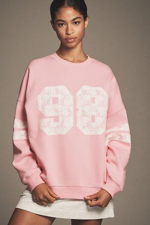 L*Space x Anthropologie Lace 98 Graphic Sweatshirt