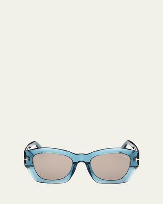 Tom Ford Guilliana Acetate Geometric Sunglasses