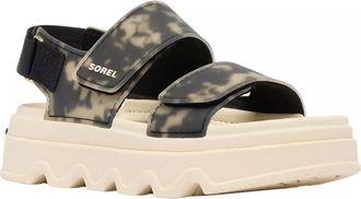 Sorel Womens Sunchase Ankle Strap Sandal In Chalk/black