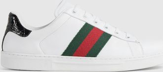 Gucci Mens Gucci Ace Sneaker, White, Leather
