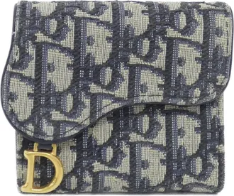Dior Blue Canvas Wallet (Bi-Fold) (Pre-Owned)