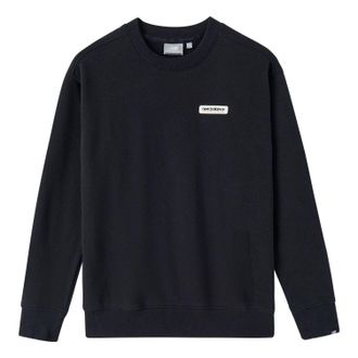 New Balance (WMNS) New Balance Logo Sweatshirts Asia Sizing Black White NC734062-BK