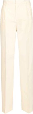 Maison Margiela Casual Broeken - Dames - Straight fit broeken - Beige - S - Katoen - Broeken