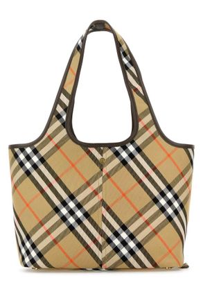 Burberry Beige check small tote bag