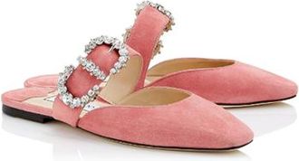 Jimmy Choo London Candyfloss Suede Gee Flats Size 37.5
